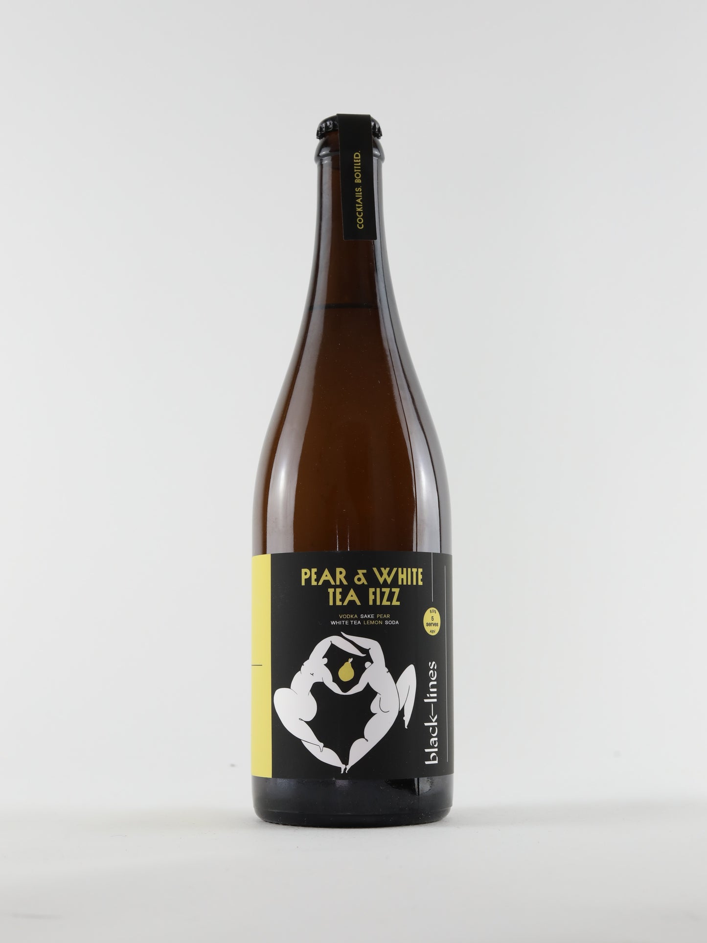 Pear & White Tea Fizz, Black Lines