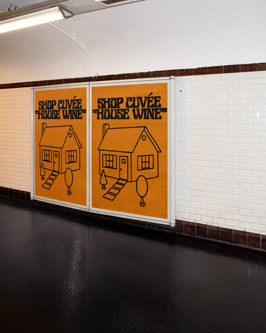 Shop Cuvée House Wine, Fluorescent Dayglo Poster